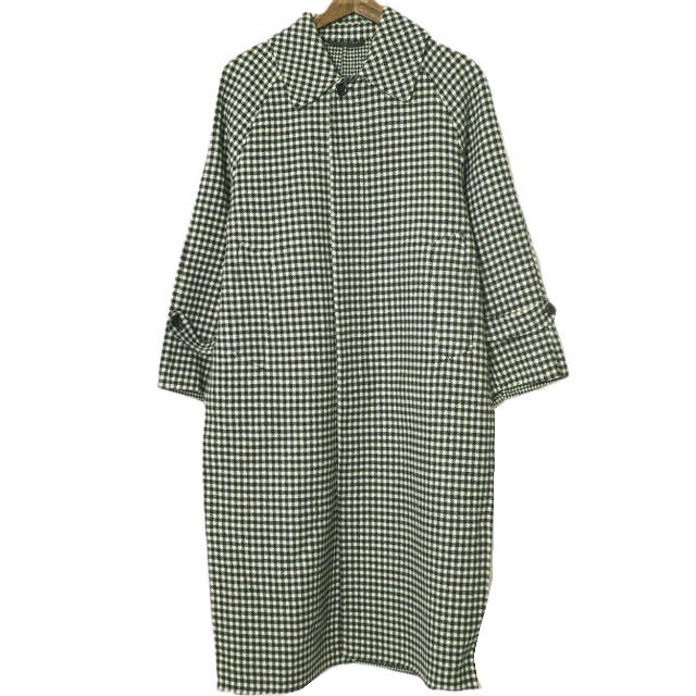 エイチビューティーアンドユース CHECK RAGLAN COAT ウールナイロンコート