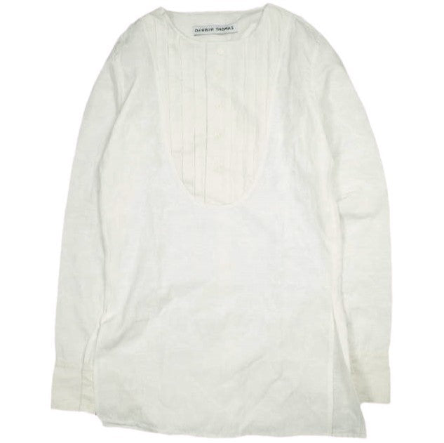 オルヴィトーマス Pleated Bib Shirt コットンレーヨン シャツ