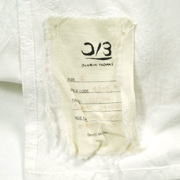 オルヴィトーマス Pleated Bib Shirt コットンレーヨン シャツ