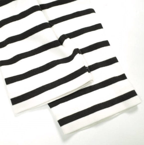 アワーレガシー MARRON WHITE STRIPE コットン 長袖Tシャツ