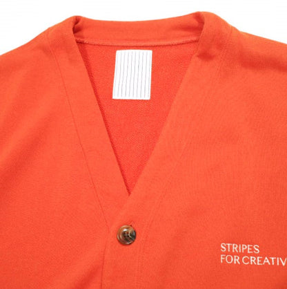 ストライプフォークリエイティブ SWEAT CARDIGAN ポリエステルカーディガン