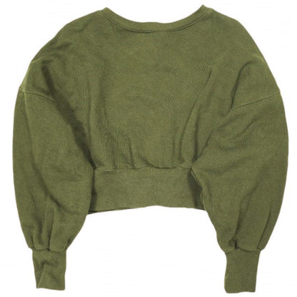 ウィルフリー short cropped ring button 3way sweat コットン 2wayトップス