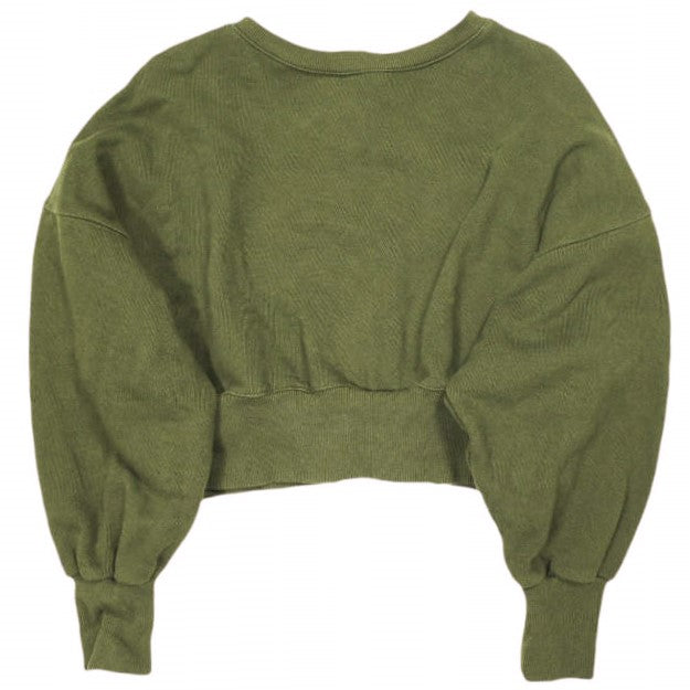 ウィルフリー short cropped ring button 3way sweat コットン 2wayトップス