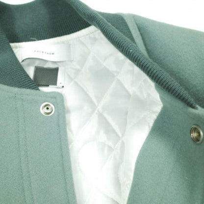 ファセッタズム×コインパーキングデリバリー×ロイヤルフラッシュ LOVE PATCH STADIUM JACKET ウール 牛革 スタジアムジャケット 限定