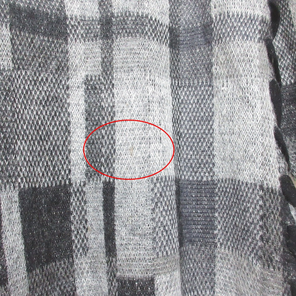 アメリ BIG CHECK LACE UP ニットワンピース