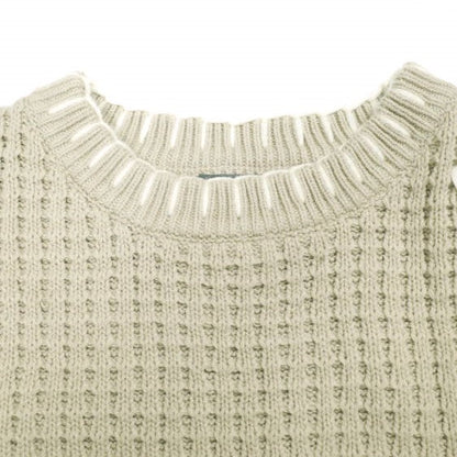ゲンダイ CREW KNIT コットンアクリル ニット