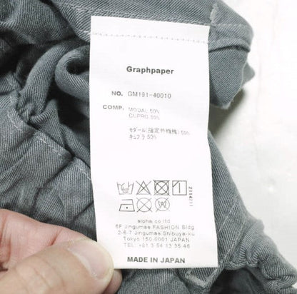 グラフペーパー Soft Cupro ベイカーショーツ