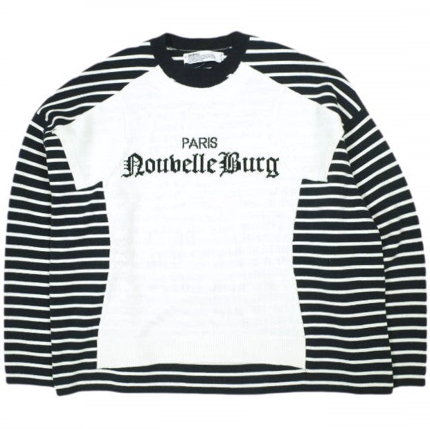 ジャストアンアイデアダイリク Docking Lettered Knit コットンセーター 限定