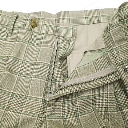 un/unbient ONE TUCK TROUSERS ウールポリエステル トラウザーズ