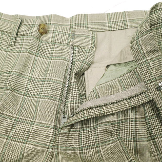 un/unbient ONE TUCK TROUSERS ウールポリエステル トラウザーズ