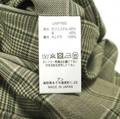 un/unbient ONE TUCK TROUSERS ウールポリエステル トラウザーズ
