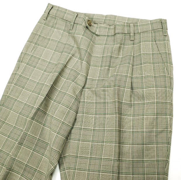 un/unbient ONE TUCK TROUSERS ウールポリエステル トラウザーズ