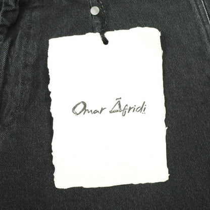 オマールアフリディ RIVETED WIDE CROPPED DENIM TROUSERS デニムパンツ
