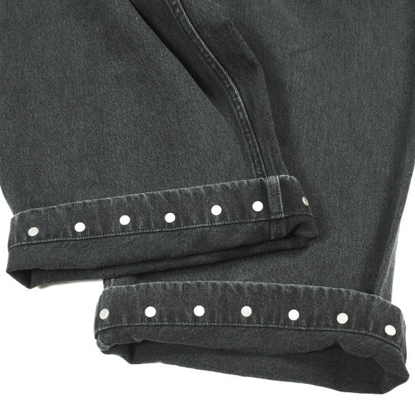 オマールアフリディ RIVETED WIDE CROPPED DENIM TROUSERS デニムパンツ