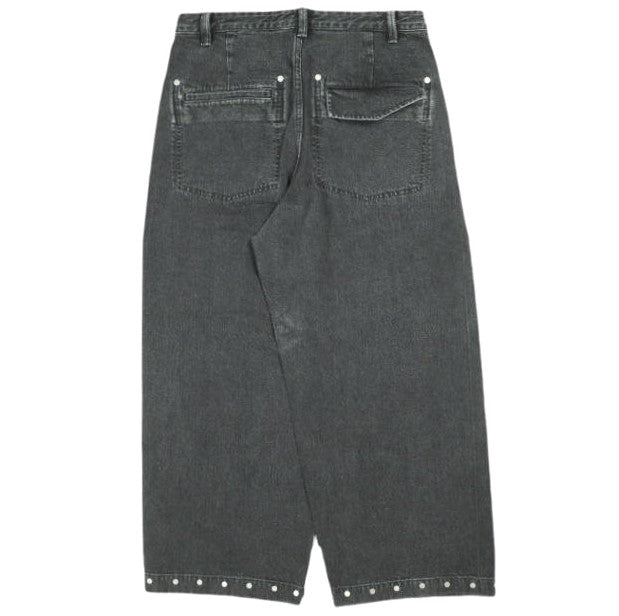 オマールアフリディ RIVETED WIDE CROPPED DENIM TROUSERS デニムパンツ
