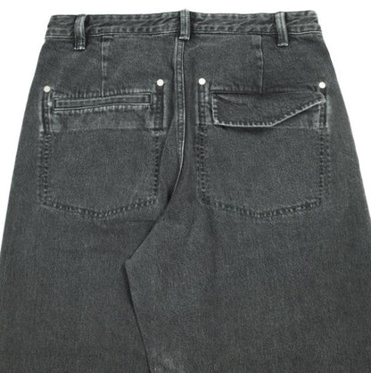 オマールアフリディ RIVETED WIDE CROPPED DENIM TROUSERS デニムパンツ