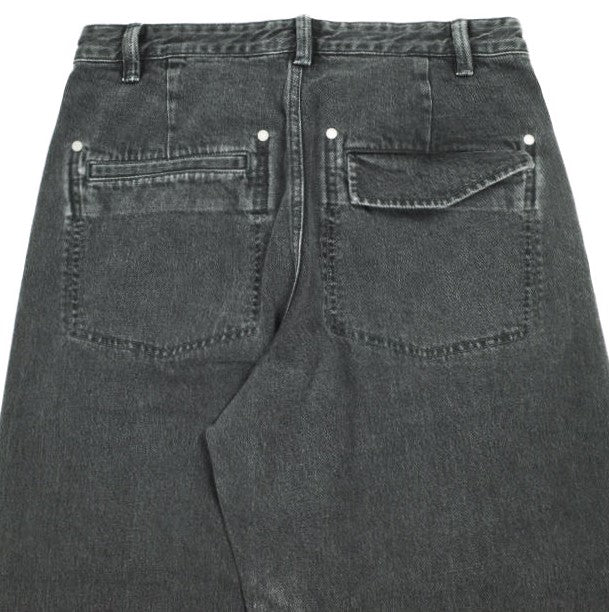 オマールアフリディ RIVETED WIDE CROPPED DENIM TROUSERS デニムパンツ
