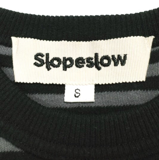 スロープスロウ コットンインターロック ストライプTシャツ
