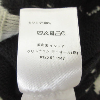 クリスチャンディオール モノクロームフラワー カシミヤニットセーター