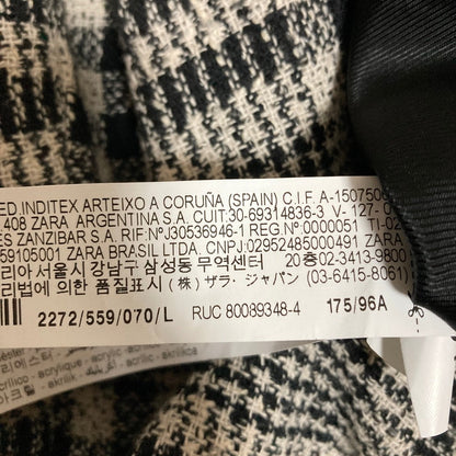 ザラ ビスコースブレンドツイードテーラードジャケット