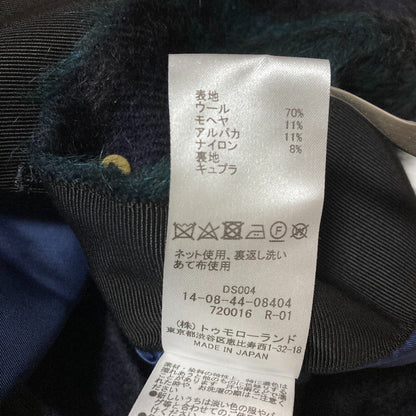 トゥモローランドコレクション チェックウールケープコート