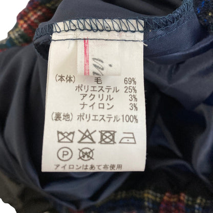 イナ ウールチェックスカート