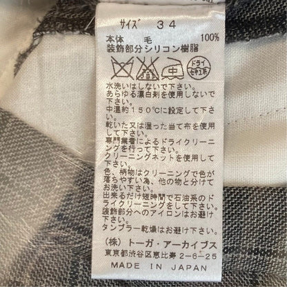 トーガ チェックテーパードパンツ