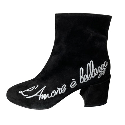 ドルチェ＆ガッバーナ L’Amore e bellezza レザーアンクルブーツ