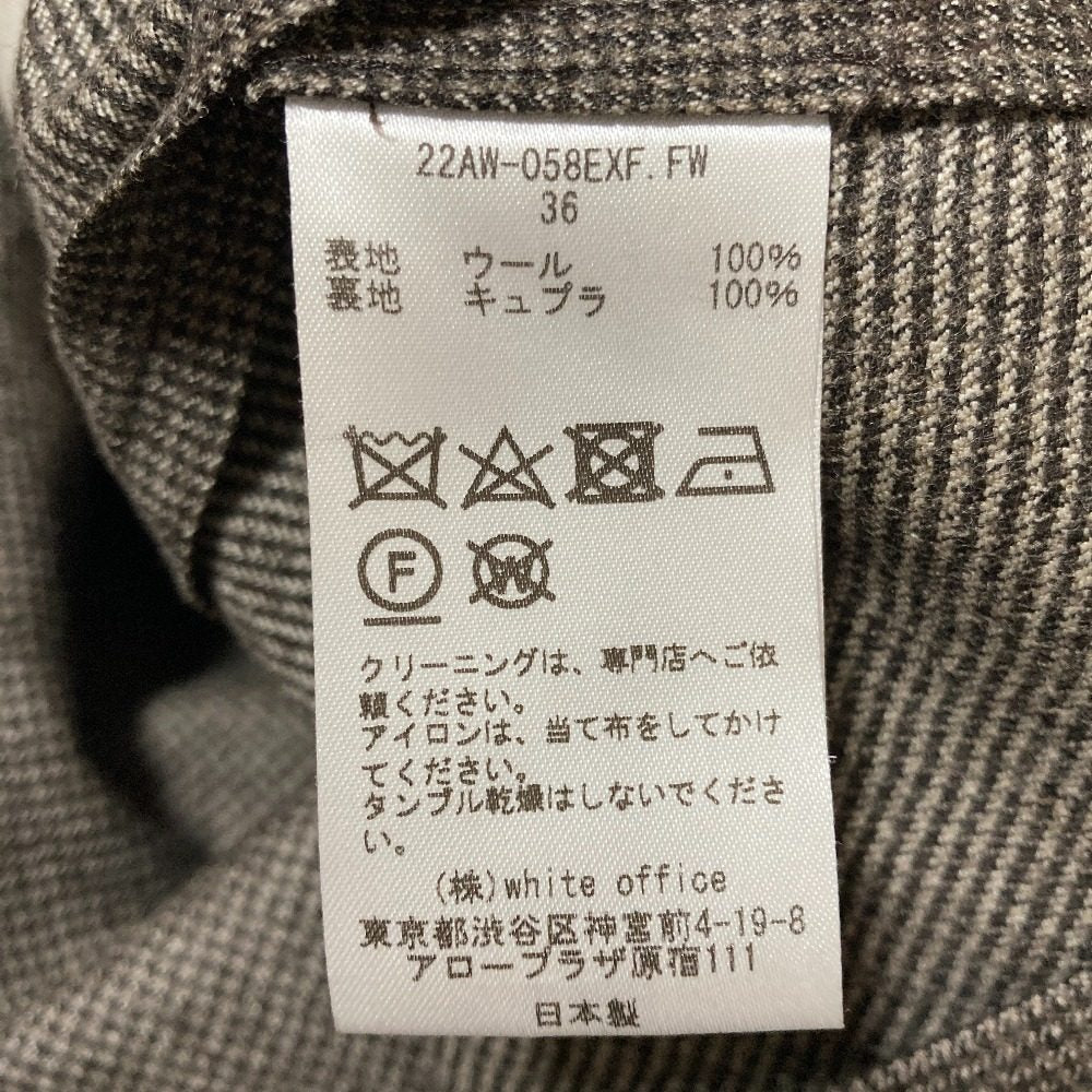 クチュールドアダム ウールノーカラージャケット