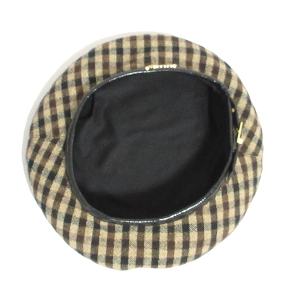ガニー Checked Wool Mix ベレー帽