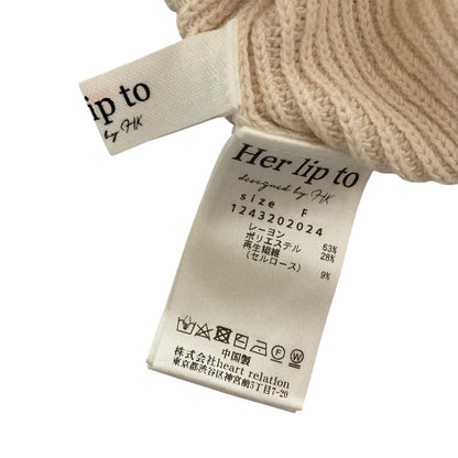 ハーリップトゥ Drape Neck ニットタンクトップ