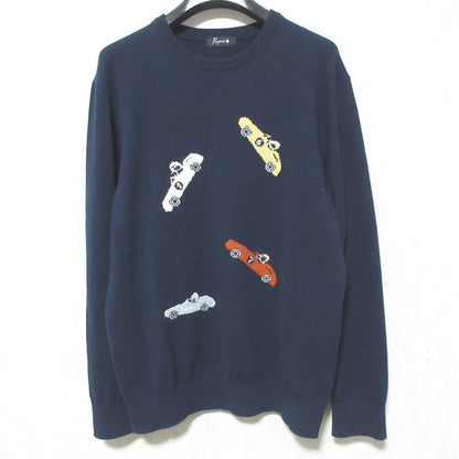 パパスプラス カシミヤブレンドクルーネックニット