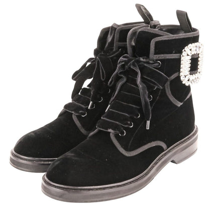 ロジェヴィヴィエ VIV RANGERS STRASS B FABR BOOTIE ベルベットブーツ
