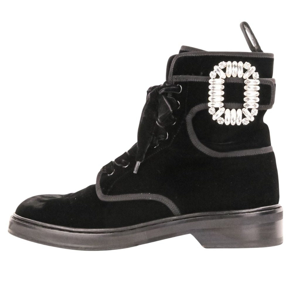 ロジェヴィヴィエ VIV RANGERS STRASS B FABR BOOTIE ベルベットブーツ