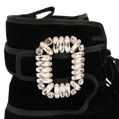 ロジェヴィヴィエ VIV RANGERS STRASS B FABR BOOTIE ベルベットブーツ