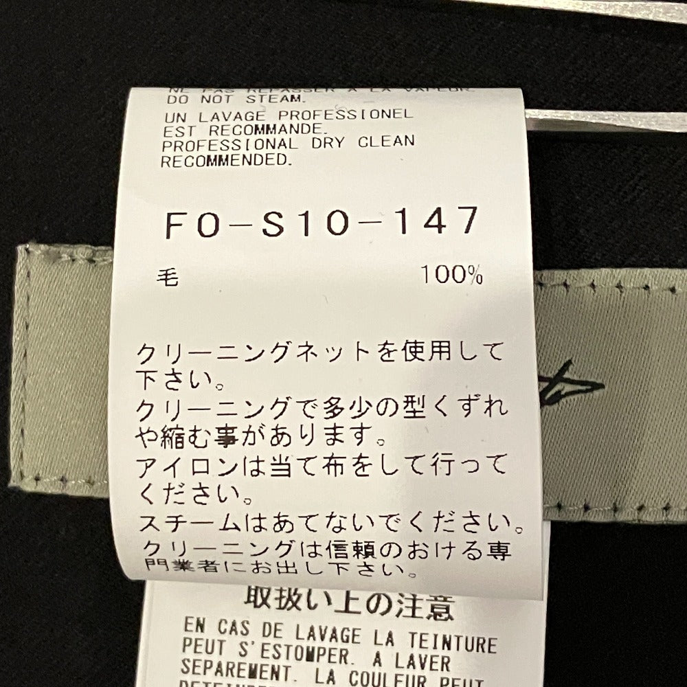 ヨウジヤマモト DAMAGED GABARDINE L TUCK DETAIL SLIM ウールギャバジンスカート