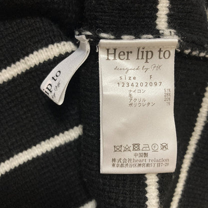 ハーリップトゥ Striped Turtleneck ニットプルオーバー
