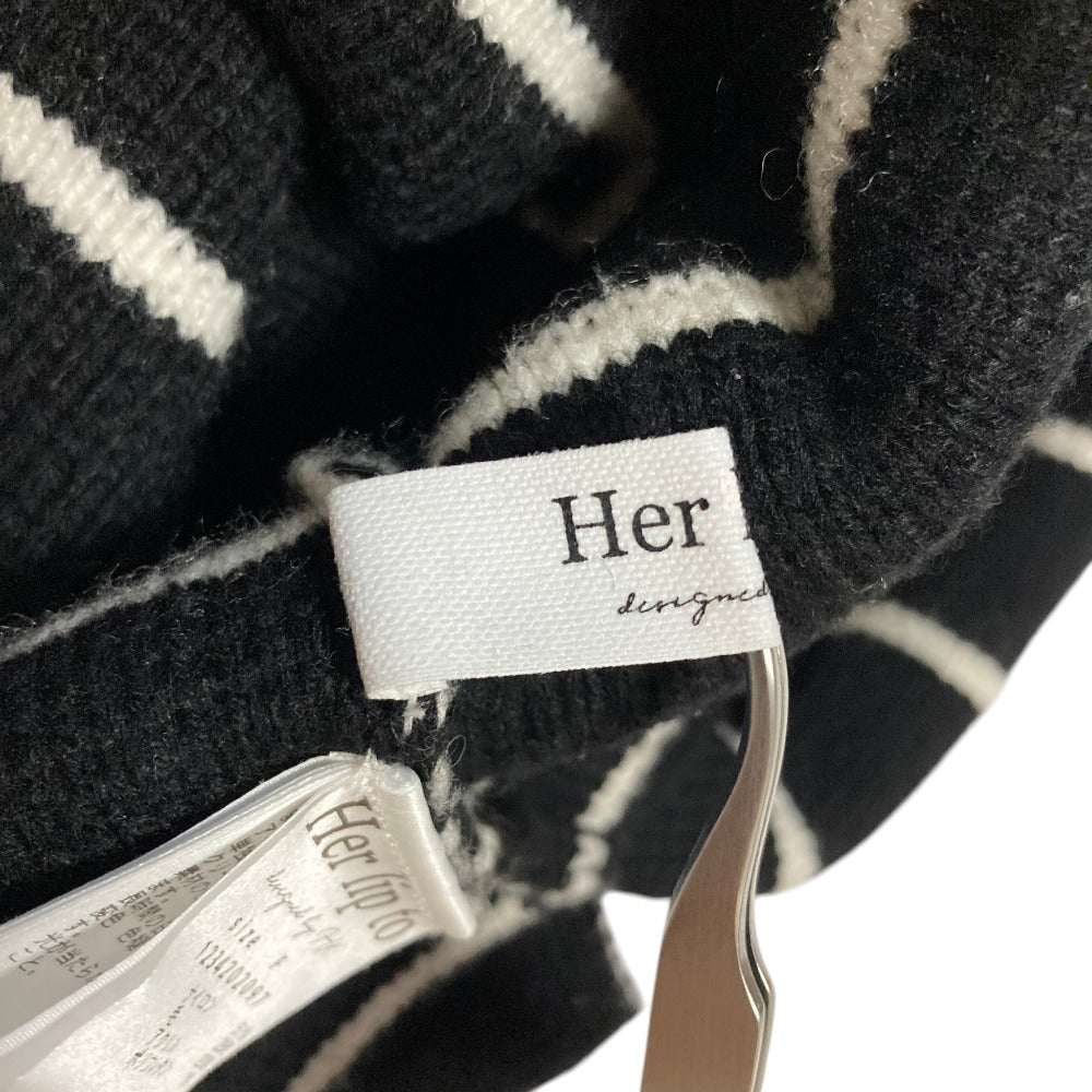 ハーリップトゥ Striped Turtleneck ニットプルオーバー