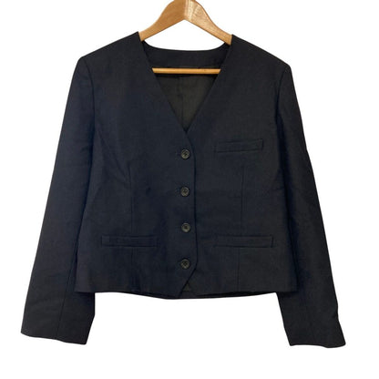 マーガレットハウエル WASHED WOOL SERGE ノーカラージャケット