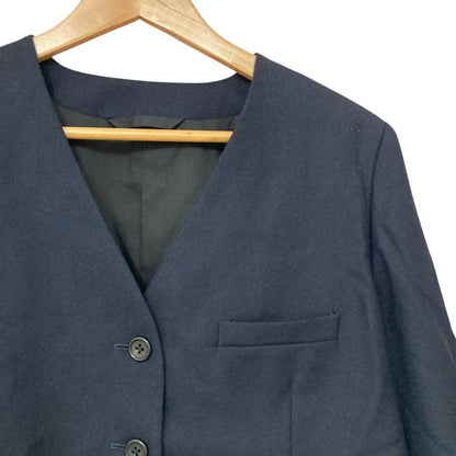 マーガレットハウエル WASHED WOOL SERGE ノーカラージャケット