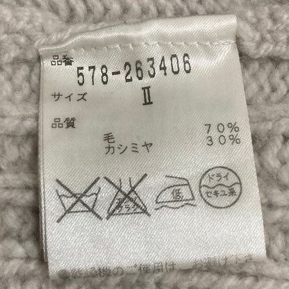 マーガレットハウエル ウールカシミヤタートルネックケーブルニット