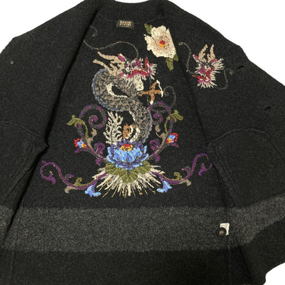 ヨシユキコニシ ドラゴン刺繍ウールコート