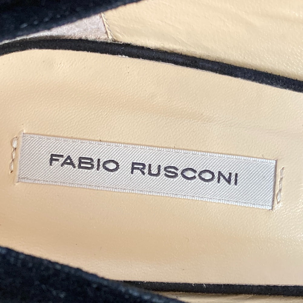 ファビオルスコーニ スエードスクエアトゥパンプス