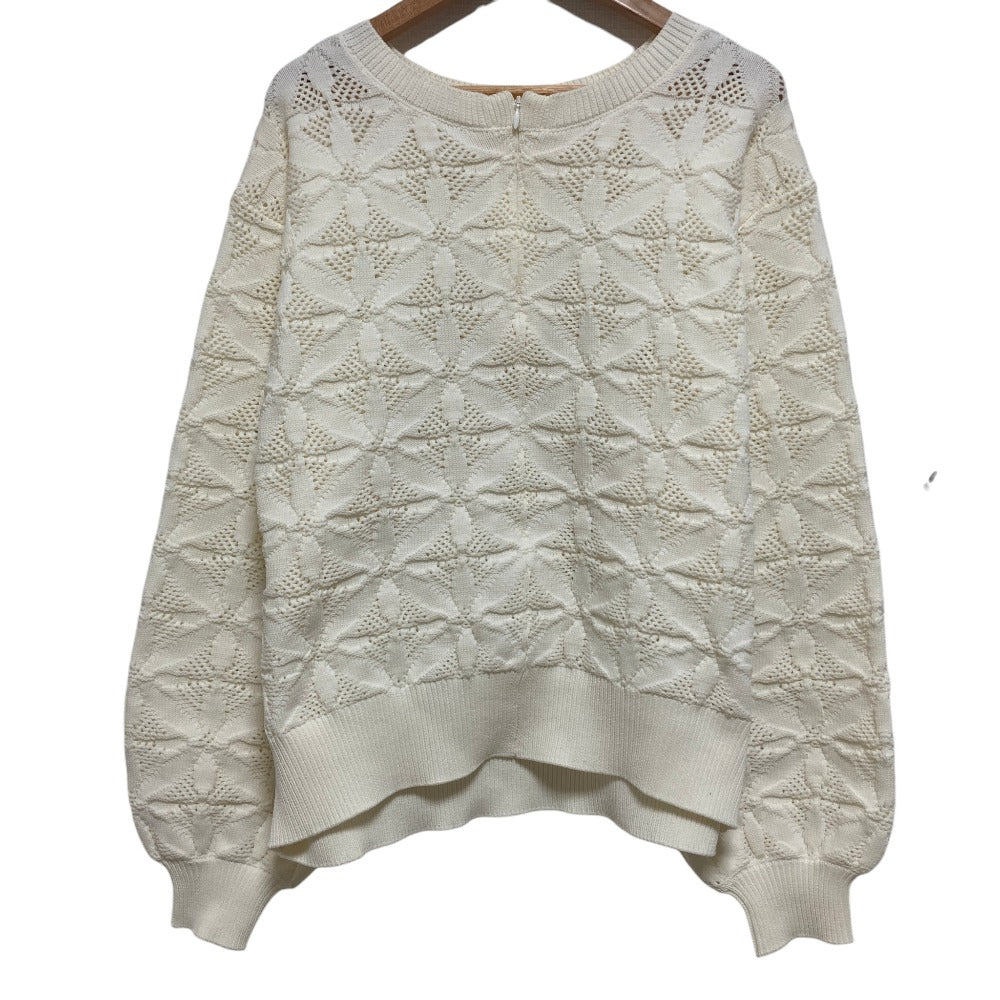 シップス 2WAYフラワージャカードハーフジッププルオーバーニット