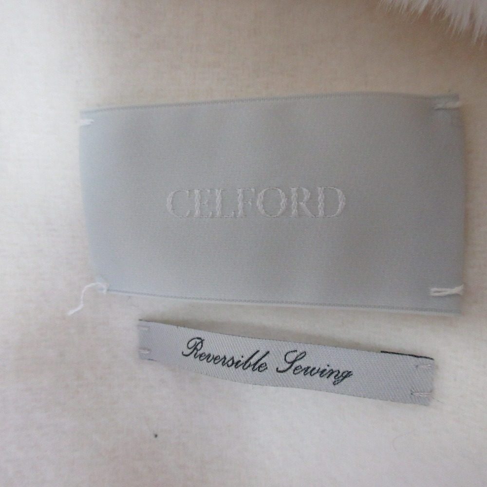 セルフォード フェイクファーウール混ポンチョコート