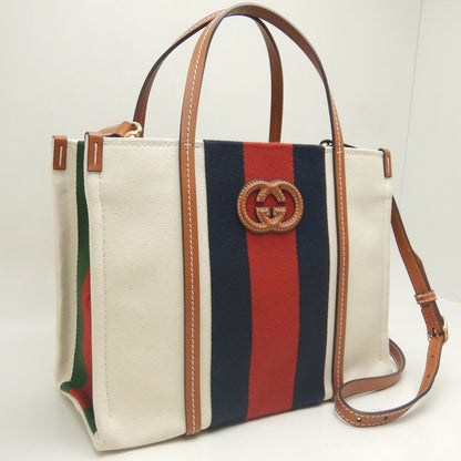 グッチ スモール キャンバス 2WAY トートバッグ 727728