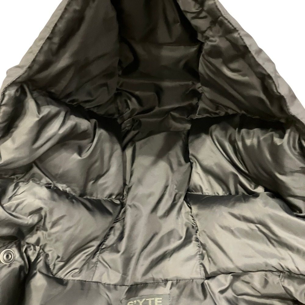 サイトヨウジヤマモト Pe Taffeta Stitch-Less フーデッドダウンコート