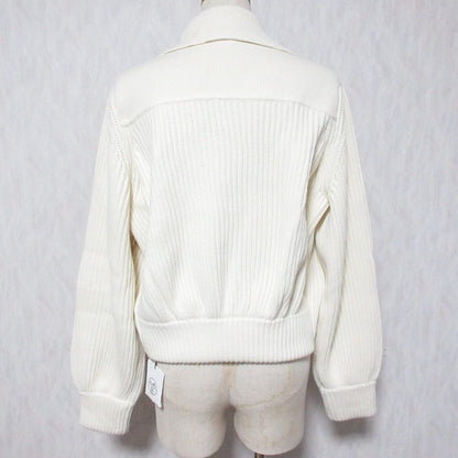 エルメス パール編みリブジャケット