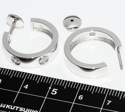 カルティエ ラブ Au750ホワイトゴールド ダイヤモンド ピアス