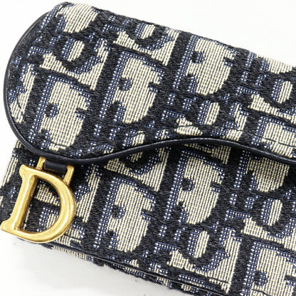 ディオール サドル オブリーク キャンバス カーフ 三つ折り財布
